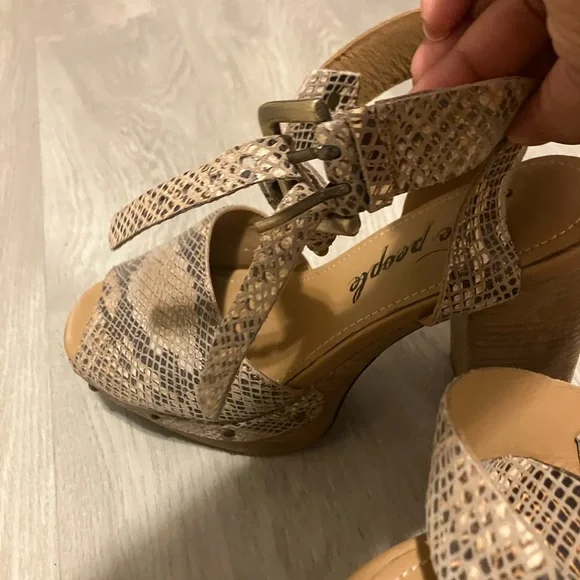 Free People Snakeskin Platform Heels - Picture 2 of 8